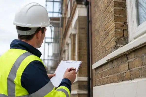 image of surveyor completing a schedule of condition Wimbledon